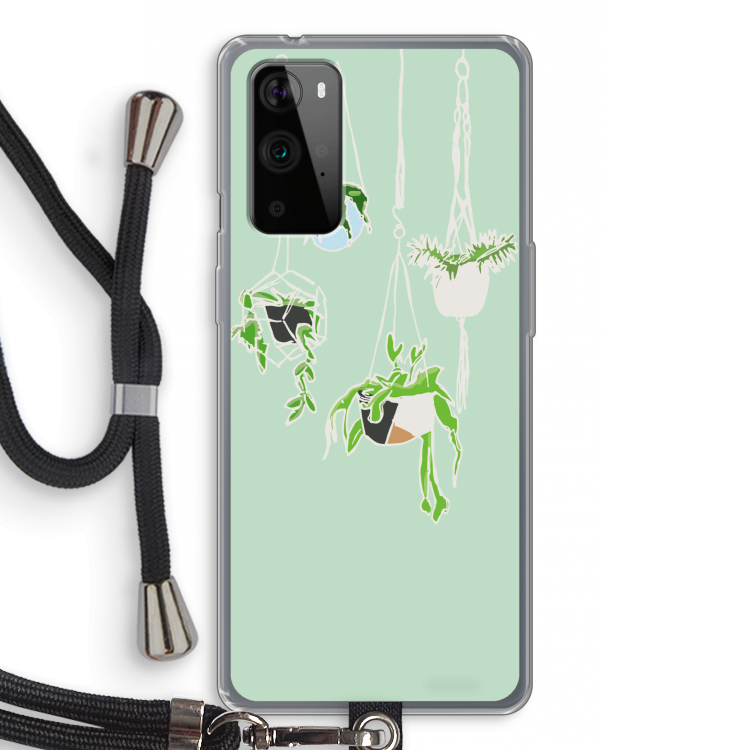 Hang In There: OnePlus 9 Pro Transparant Hoesje met koord