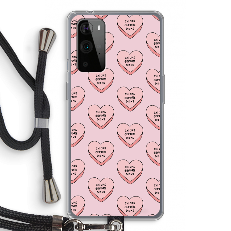 Chicks before dicks: OnePlus 9 Pro Transparant Hoesje met koord