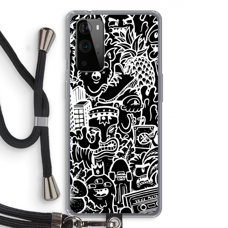 Vexx Black Mixtape: OnePlus 9 Pro Transparant Hoesje met koord