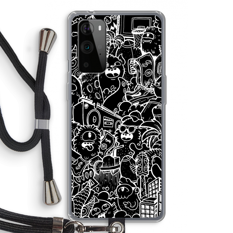 Vexx Black City : OnePlus 9 Pro Transparant Hoesje met koord