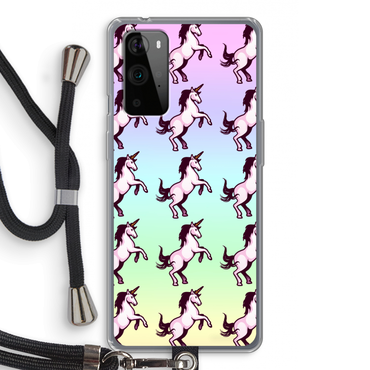 Musketon Unicorn: OnePlus 9 Pro Transparant Hoesje met koord