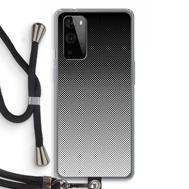 Musketon Halftone: OnePlus 9 Pro Transparant Hoesje met koord