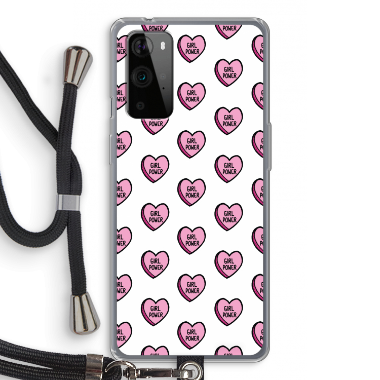 GIRL POWER: OnePlus 9 Pro Transparant Hoesje met koord
