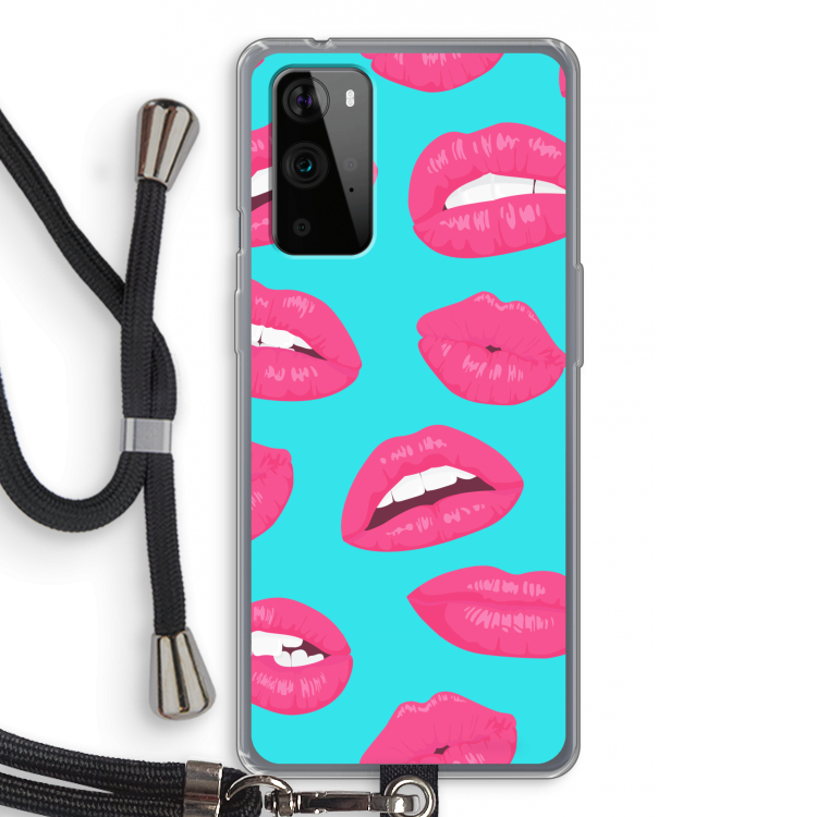 Bite my lip: OnePlus 9 Pro Transparant Hoesje met koord