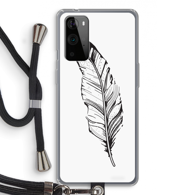 Pluim: OnePlus 9 Pro Transparant Hoesje met koord