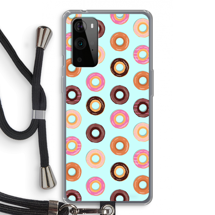 Donuts: OnePlus 9 Pro Transparant Hoesje met koord