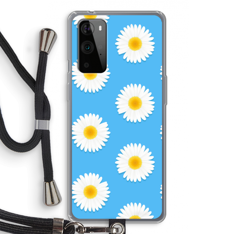 Margrietjes: OnePlus 9 Pro Transparant Hoesje met koord