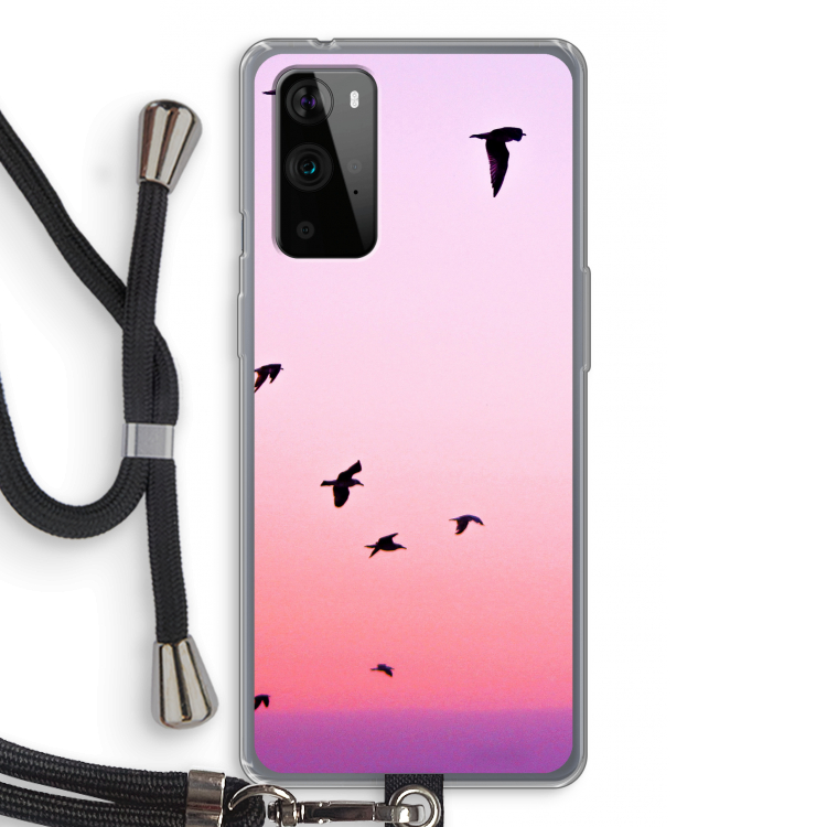 Fly away: OnePlus 9 Pro Transparant Hoesje met koord