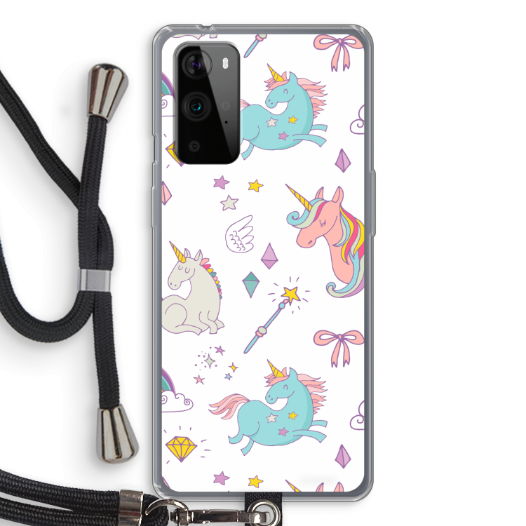 Fantasiewereld: OnePlus 9 Pro Transparant Hoesje met koord