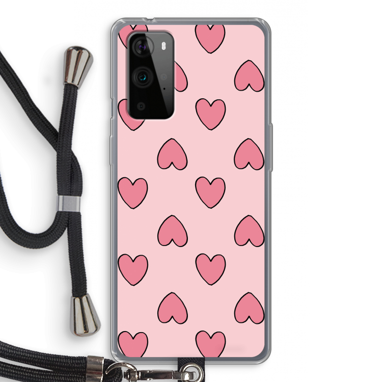 Ondersteboven verliefd: OnePlus 9 Pro Transparant Hoesje met koord