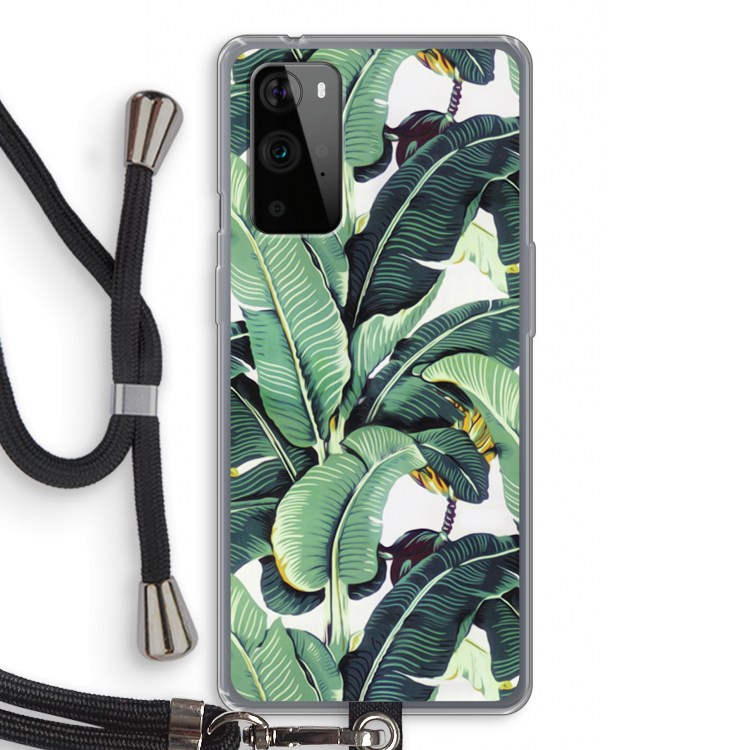 Bananenbladeren: OnePlus 9 Pro Transparant Hoesje met koord