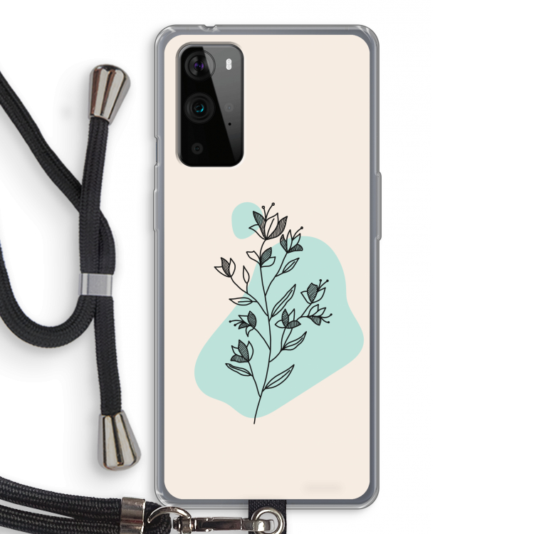 Violets are blue: OnePlus 9 Pro Transparant Hoesje met koord