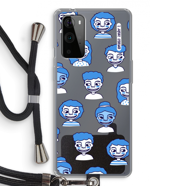 Gezichtjes: OnePlus 9 Pro Transparant Hoesje met koord