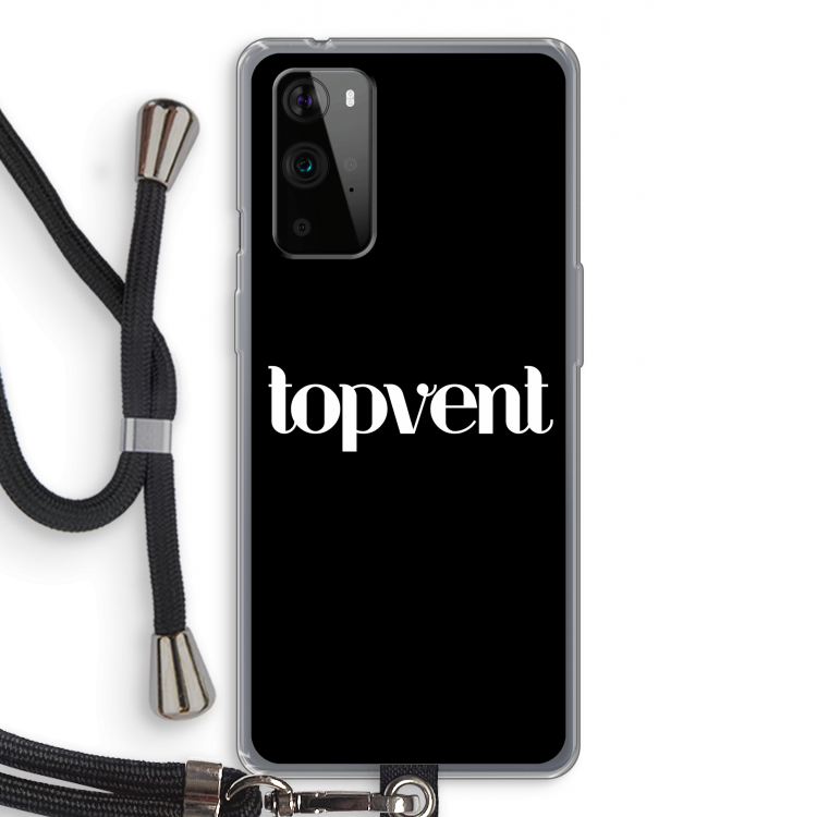 Topvent Zwart: OnePlus 9 Pro Transparant Hoesje met koord