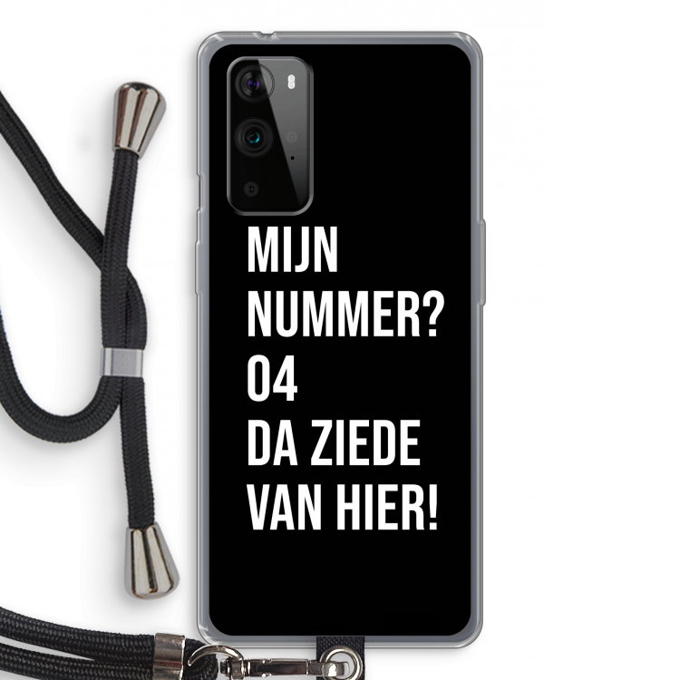 Da ziede van hier - Zwart: OnePlus 9 Pro Transparant Hoesje met koord
