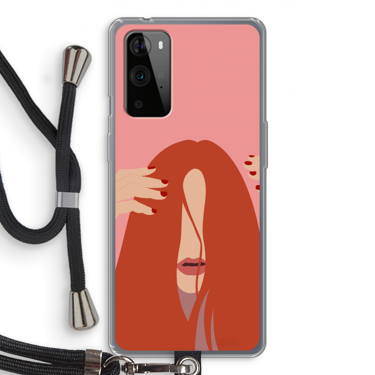 Woke up like this: OnePlus 9 Pro Transparant Hoesje met koord