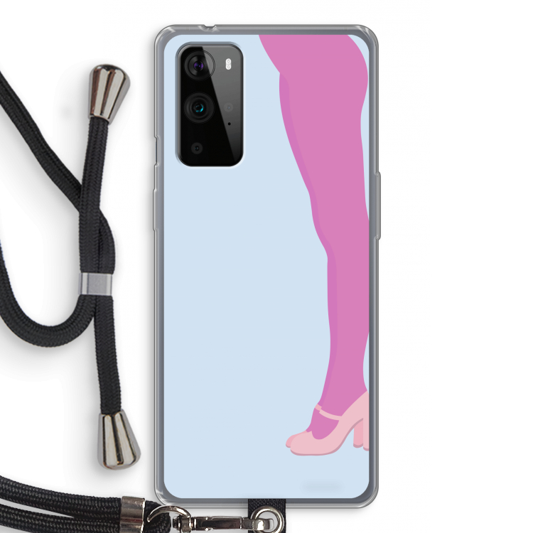 Pink panty: OnePlus 9 Pro Transparant Hoesje met koord