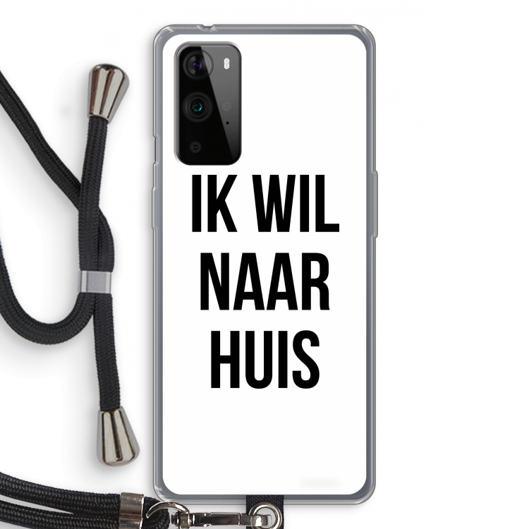 Ik wil naar huis: OnePlus 9 Pro Transparant Hoesje met koord