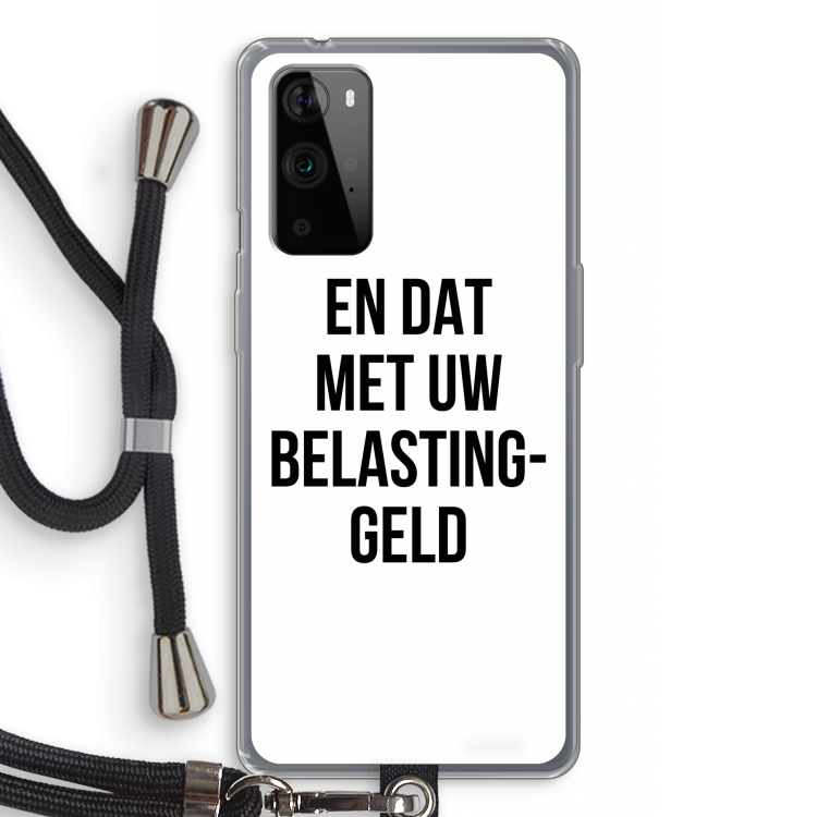 Belastinggeld: OnePlus 9 Pro Transparant Hoesje met koord