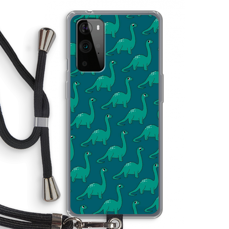 Diplodocus: OnePlus 9 Pro Transparant Hoesje met koord