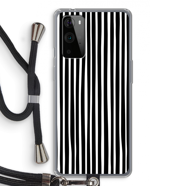 Stripes: OnePlus 9 Pro Transparant Hoesje met koord