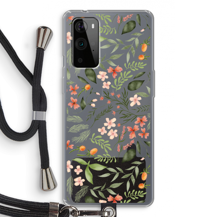 Sweet little flowers: OnePlus 9 Pro Transparant Hoesje met koord