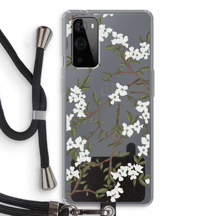 Blossoming spring: OnePlus 9 Pro Transparant Hoesje met koord