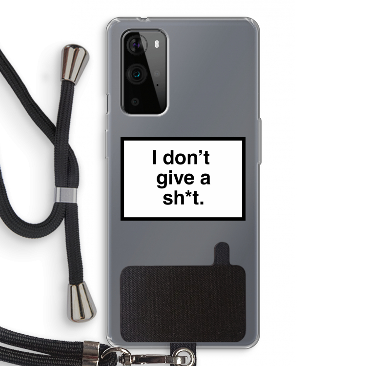 Don't give a shit: OnePlus 9 Pro Transparant Hoesje met koord