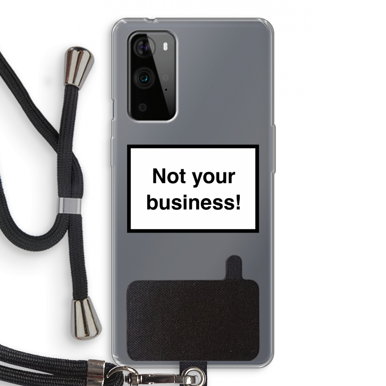 Not your business: OnePlus 9 Pro Transparant Hoesje met koord