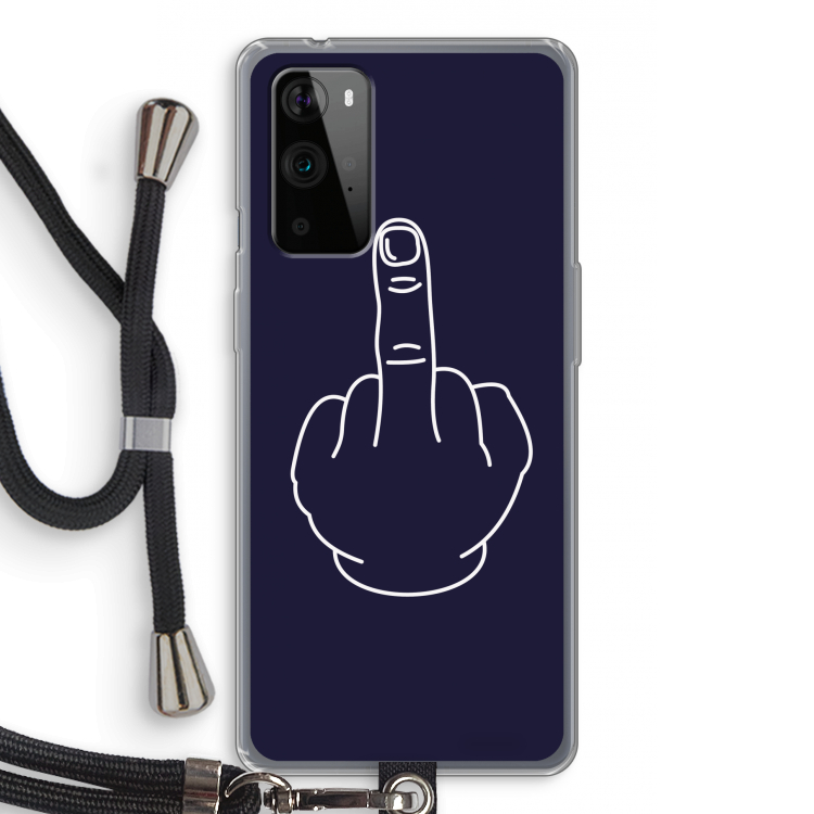 F**k U: OnePlus 9 Pro Transparant Hoesje met koord
