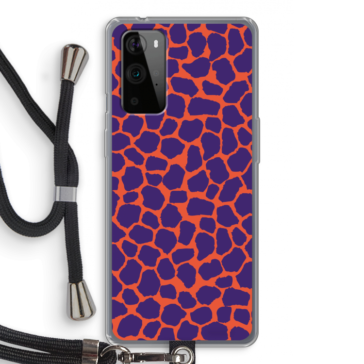 Purple Giraffe: OnePlus 9 Pro Transparant Hoesje met koord
