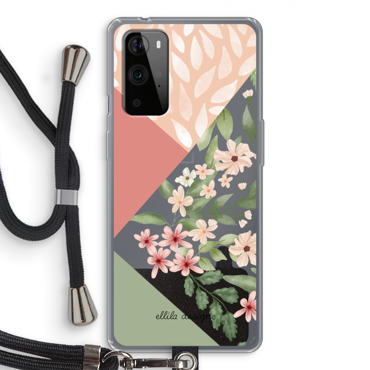Sweet heaven geometrics: OnePlus 9 Pro Transparant Hoesje met koord
