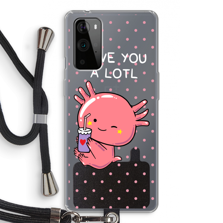 Love You A Lotl: OnePlus 9 Pro Transparant Hoesje met koord