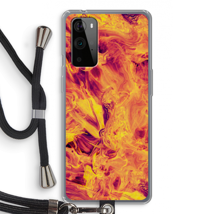 Eternal Fire: OnePlus 9 Pro Transparant Hoesje met koord