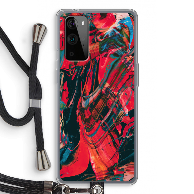 Endless Descent: OnePlus 9 Pro Transparant Hoesje met koord