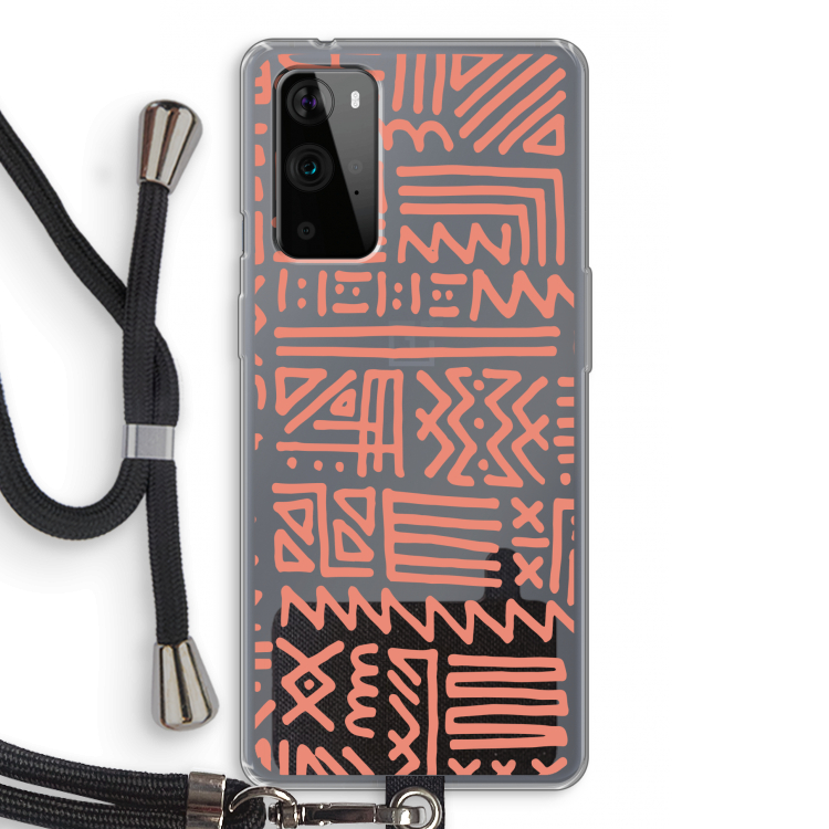 Marrakech Pink: OnePlus 9 Pro Transparant Hoesje met koord