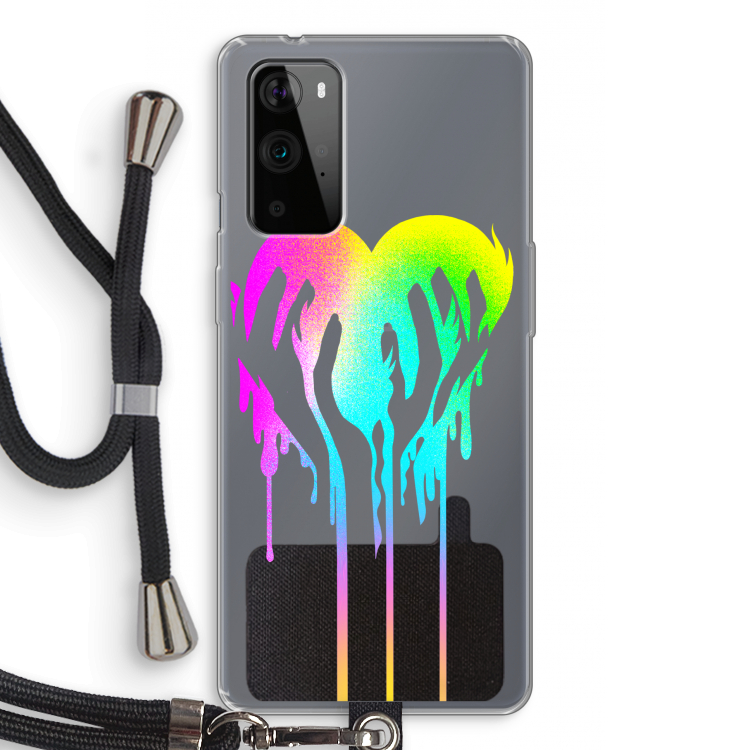 Hold My Heart: OnePlus 9 Pro Transparant Hoesje met koord