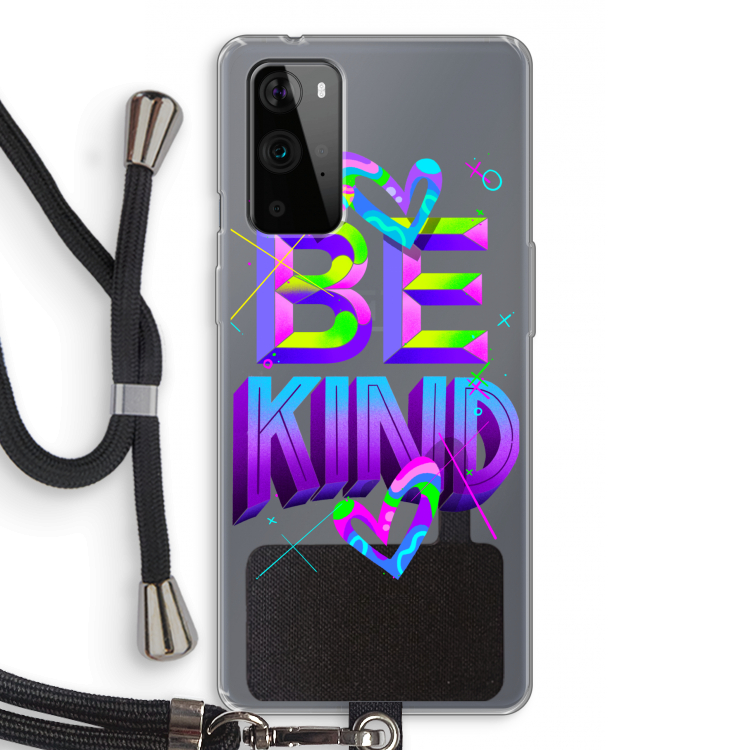Be Kind: OnePlus 9 Pro Transparant Hoesje met koord
