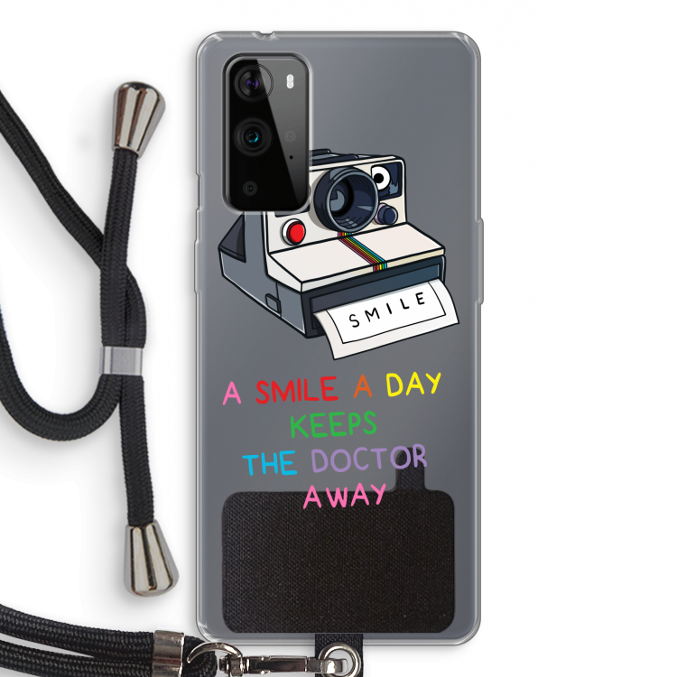 Smile: OnePlus 9 Pro Transparant Hoesje met koord
