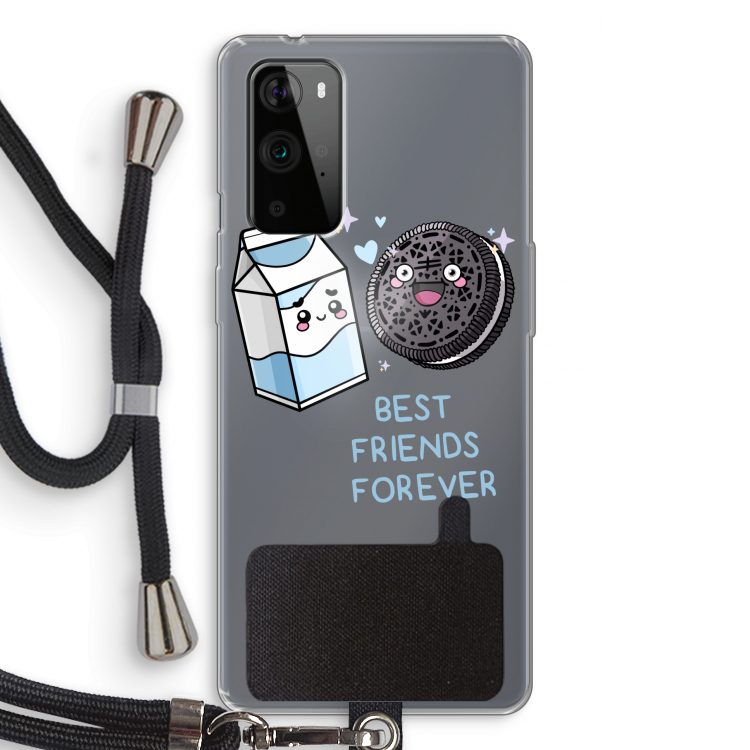 Best Friend Forever: OnePlus 9 Pro Transparant Hoesje met koord