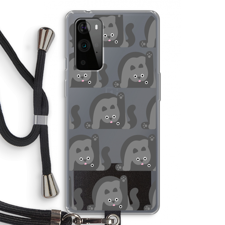 Cats: OnePlus 9 Pro Transparant Hoesje met koord