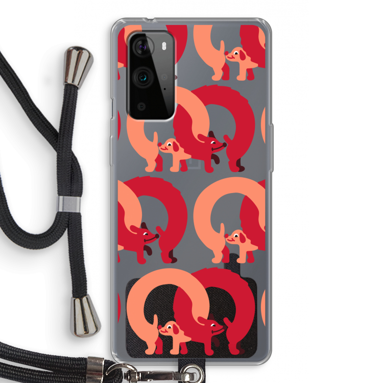 Dogs: OnePlus 9 Pro Transparant Hoesje met koord
