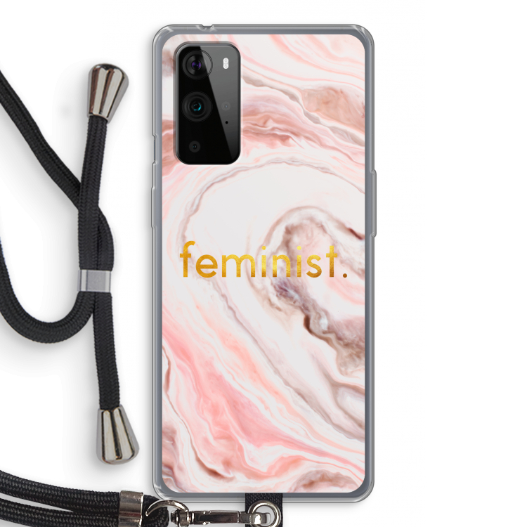 Feminist: OnePlus 9 Pro Transparant Hoesje met koord