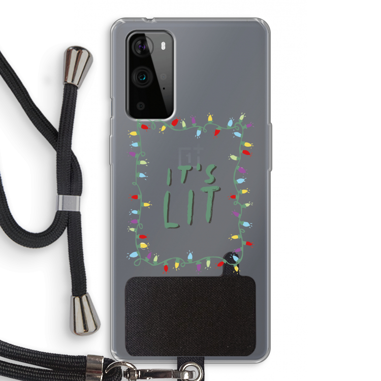 It's Lit: OnePlus 9 Pro Transparant Hoesje met koord