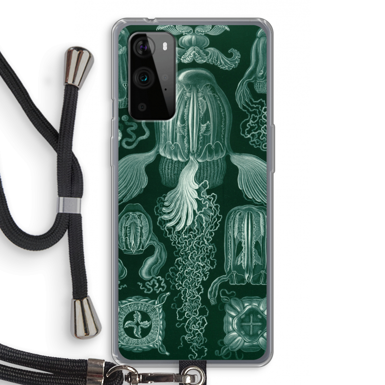 Haeckel Cubomedusae: OnePlus 9 Pro Transparant Hoesje met koord