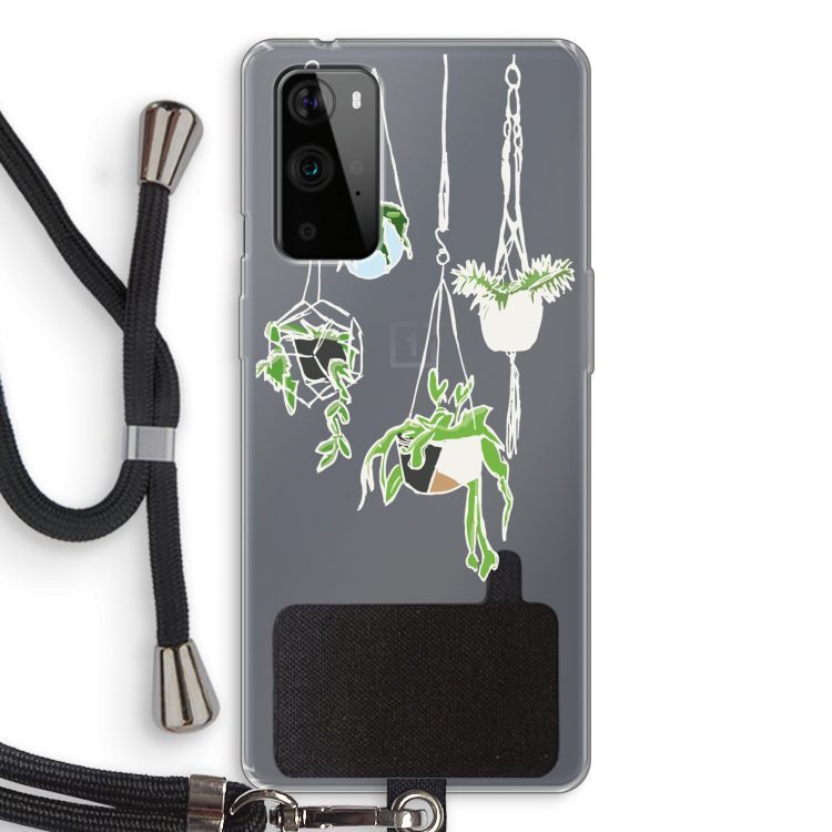 Hang In There: OnePlus 9 Pro Transparant Hoesje met koord