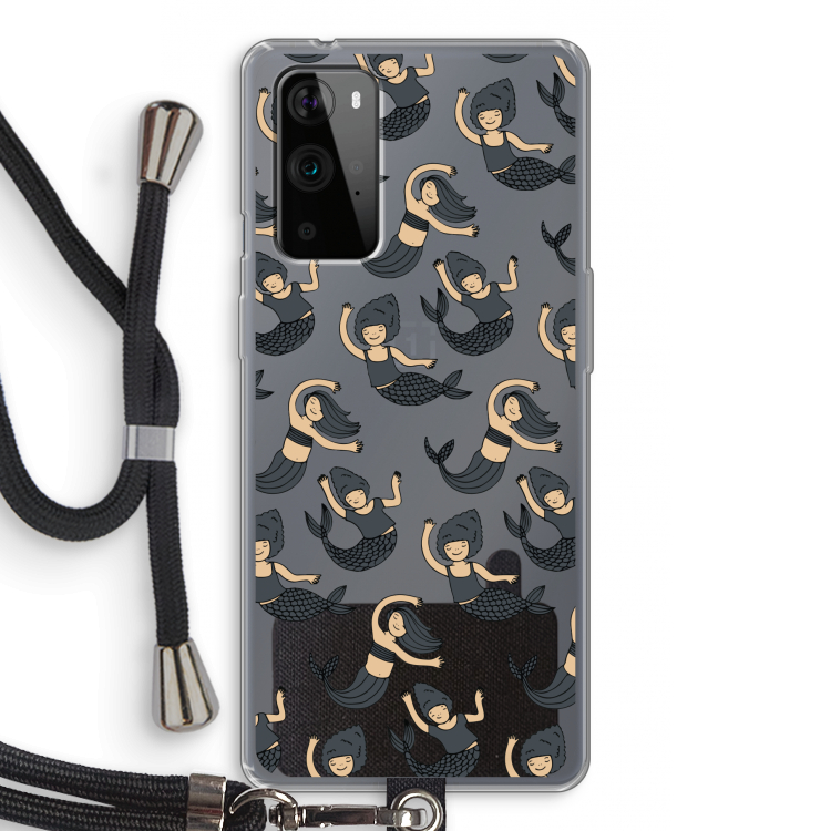 Zeemeermin: OnePlus 9 Pro Transparant Hoesje met koord