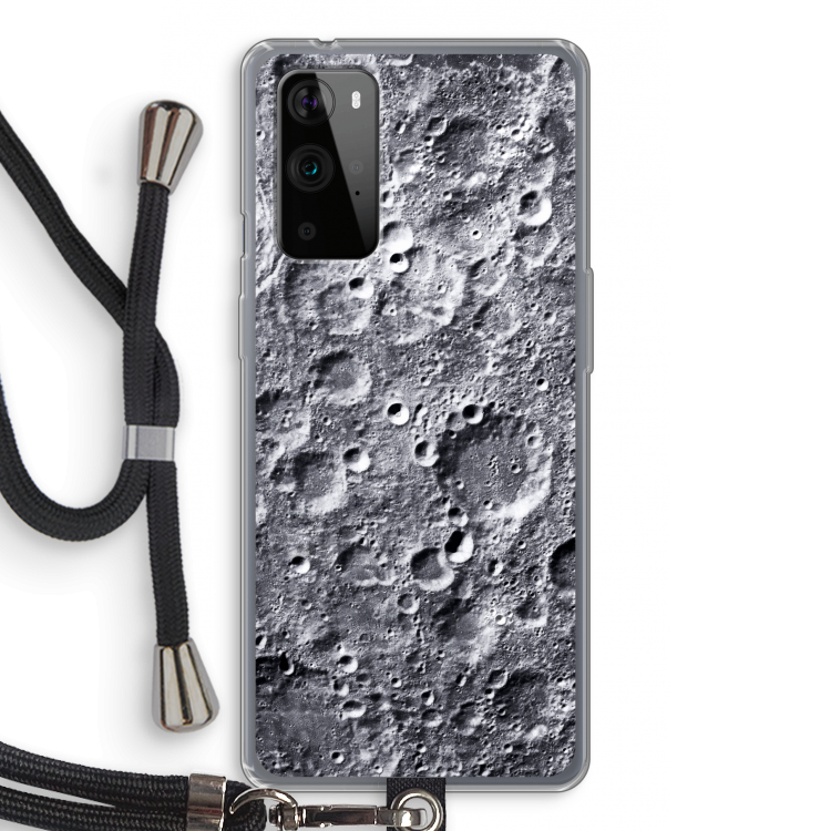 Maanlandschap: OnePlus 9 Pro Transparant Hoesje met koord