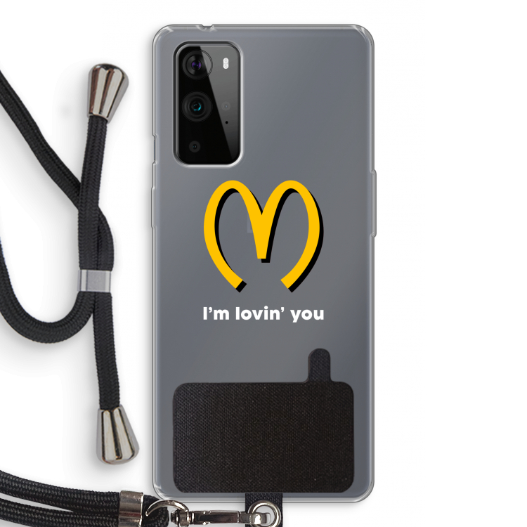 I'm lovin' you: OnePlus 9 Pro Transparant Hoesje met koord