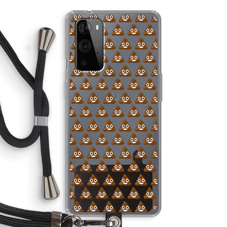 Poop emoji: OnePlus 9 Pro Transparant Hoesje met koord
